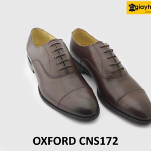 [Outlet size 38+43] Giày da nam đơn giản màu nâu Oxford CNS172 003