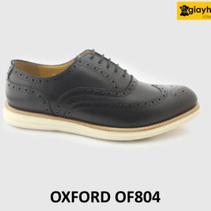 [Outlet size 43] Giày tây nam đế bằng Wingtips Oxford OF804 001