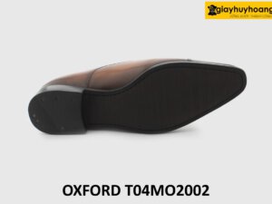 [Outlet size 40] Giày tây nam trẻ trung màu bò viền nâu Oxford T04MO2002 006