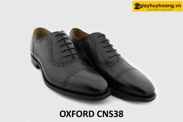 [Outlet 39+40] Giày da nam công sở màu đen Oxford CNS38 001