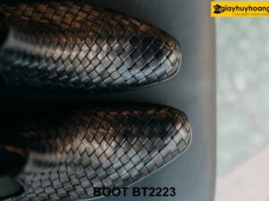 Giày da nam cổ cao da đan xen Chelsea Boot BT2223 005
