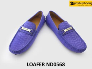 [Size 41] Giày lười lái xe nam da lộn vân trăn loafer ND0568 003