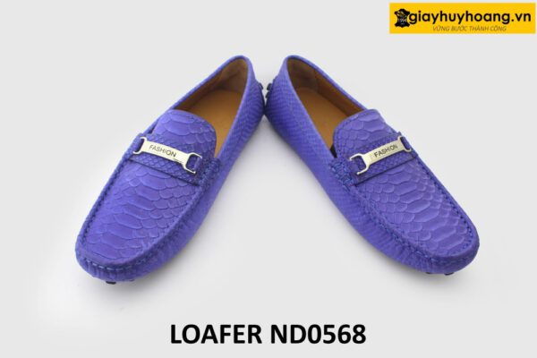 [Size 41] Giày lười lái xe nam da lộn vân trăn loafer ND0568 003