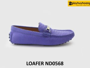 [Size 41] Giày lười lái xe nam da lộn vân trăn loafer ND0568 001