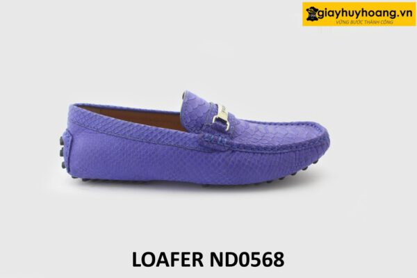 [Size 41] Giày lười lái xe nam da lộn vân trăn loafer ND0568 001