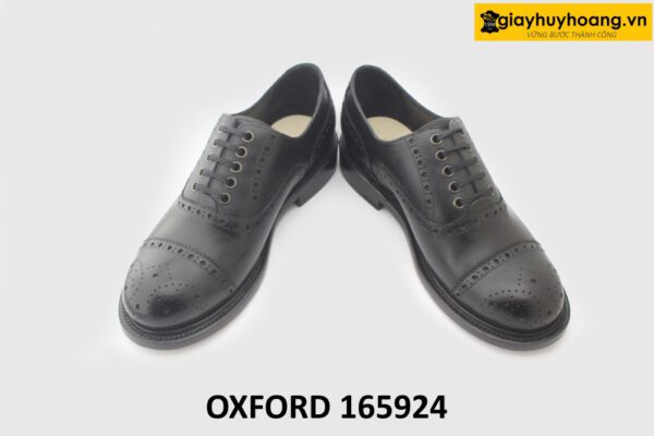 [Size 41] Giày da nam mũi tròn Full Brogues Oxford 165924 004