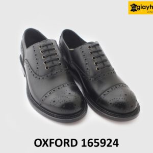 [Size 41] Giày da nam mũi tròn Full Brogues Oxford 165924 003