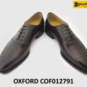 [Size 44] Giày da nam da bê ý italy cao cấp Oxford COF012791 004