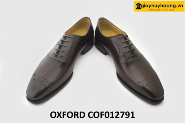 [Size 44] Giày da nam da bê ý italy cao cấp Oxford COF012791 004