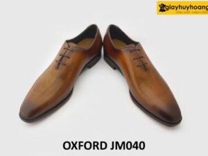[Outlet size 46] Giày tây nam da trơn màu bò Oxford JM040 004