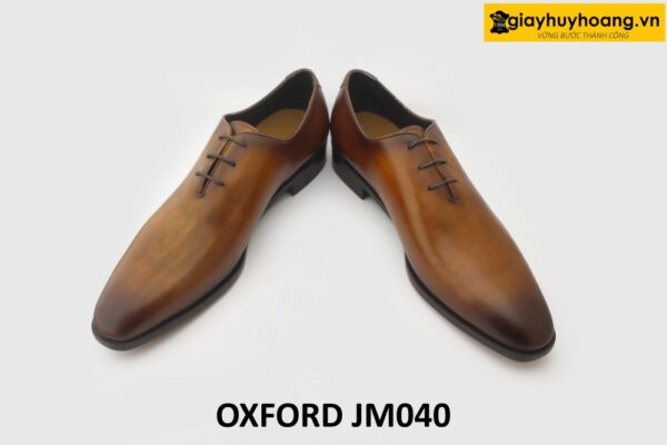 [Outlet size 46] Giày tây nam da trơn màu bò Oxford JM040 004