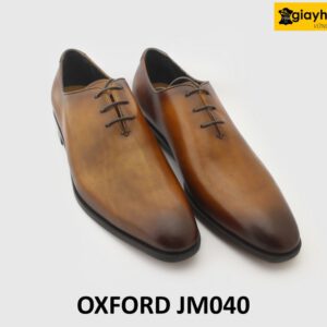 [Outlet size 46] Giày tây nam da trơn màu bò Oxford JM040 003