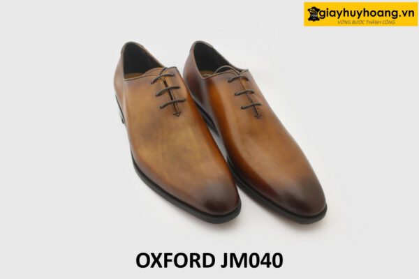 [Outlet size 46] Giày tây nam da trơn màu bò Oxford JM040 003