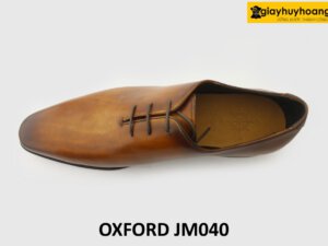 [Outlet size 46] Giày tây nam da trơn màu bò Oxford JM040 002