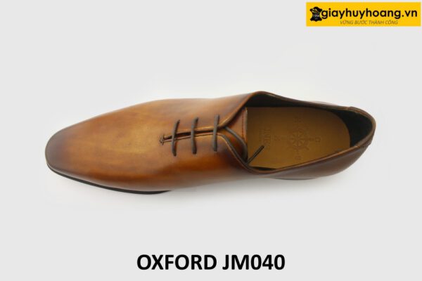 [Outlet size 46] Giày tây nam da trơn màu bò Oxford JM040 002