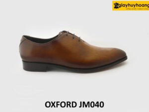 [Outlet size 46] Giày tây nam da trơn màu bò Oxford JM040 001