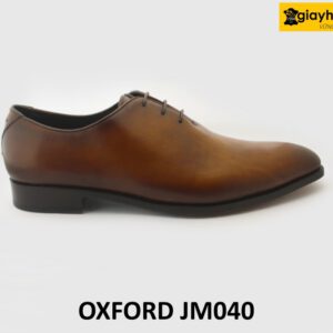 [Outlet size 46] Giày tây nam da trơn màu bò Oxford JM040 001