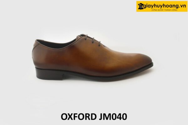 [Outlet size 46] Giày tây nam da trơn màu bò Oxford JM040 001