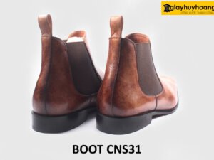 [Size 47] Giày da nam màu sáng trẻ trung chelsea boot CNS31 004