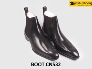 [Size 39+42] Giày da nam cổ cao thời trang chelsea boot CNS32 003