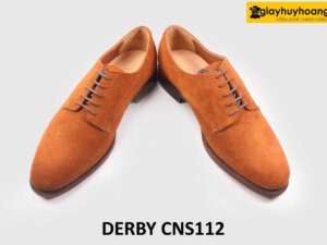 Giày da lộn nam màu vàng bò cao cấp Derby CNS112 004
