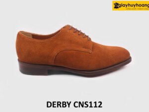 Giày da lộn nam màu vàng bò cao cấp Derby CNS112 001