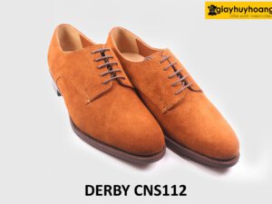 Giày da lộn nam màu vàng bò cao cấp Derby CNS112 002