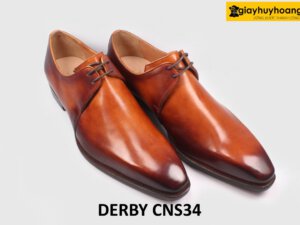 [Size 41] Giày da nam phom last mũi nhọn Derby CNS34 003