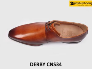 [Size 41] Giày da nam phom last mũi nhọn Derby CNS34 002