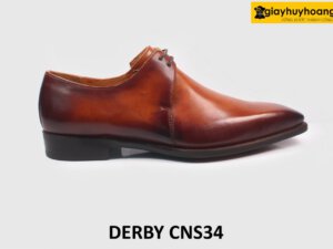 [Size 41] Giày da nam phom last mũi nhọn Derby CNS34 001