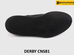 Giày da nam da đen bóng buộc dây Derby CNS81 006