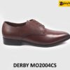 [Size 41] Giày da nam mũi thon nhọn màu nâu Derby MO2004CS 001