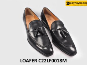 [Size 41] Giày da nam không dây màu đen Loafer C22LF018M 003