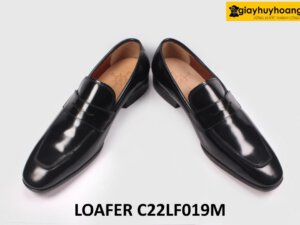 [Size 40] Giày lười da bê con đế da bò dấu chỉ Loafer C22LF019M 004
