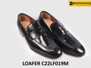 [Size 40] Giày lười da bê con đế da bò dấu chỉ Loafer C22LF019M 003