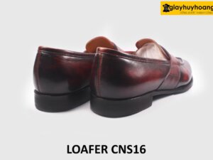 [Size 44] Giày da nam thời trang cao cấp màu đỏ đô Loafer CNS16 005