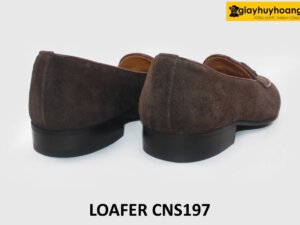 [Size 38] Giày da lộn nam màu nâu cao cấp Loafer CNS197 004