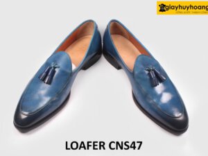 [Size 46] Giày lười nam nhuộm màu xanh coban Loafer CNS47 004
