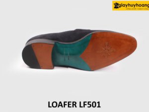 [Outlet] Giày lười nam da lộn xanh navy Penny Loafer LF501 005