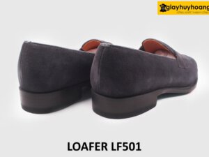 [Outlet] Giày lười nam da lộn xanh navy Penny Loafer LF501 004