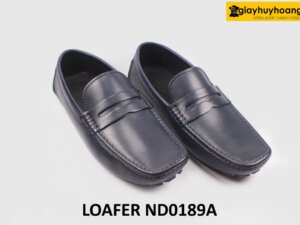 Giày lười lái xe nam đế thấp xanh navy Loafer ND0189A 003