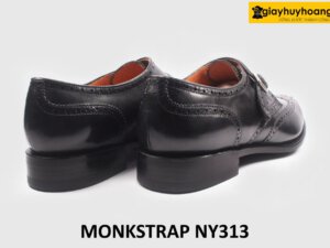 Giày da nam 1 khóa đục lỗ Brogues Wingtips Monkstrap NY313 006