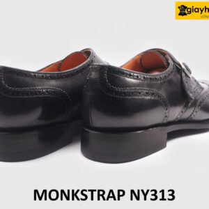 Giày da nam 1 khóa đục lỗ Brogues Wingtips Monkstrap NY313 006