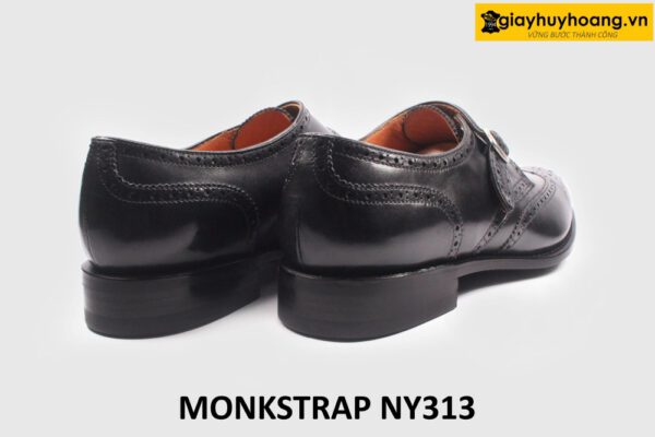 Giày da nam 1 khóa đục lỗ Brogues Wingtips Monkstrap NY313 006