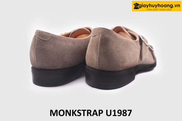 Giày da lộn nam thời trang cao cấp 2 khóa Monkstrap U1987 006