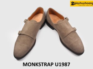 Giày da lộn nam thời trang cao cấp 2 khóa Monkstrap U1987 005