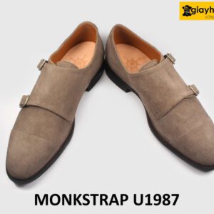 Giày da lộn nam thời trang cao cấp 2 khóa Monkstrap U1987 005