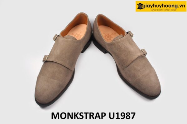 Giày da lộn nam thời trang cao cấp 2 khóa Monkstrap U1987 005