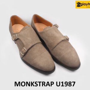 Giày da lộn nam thời trang cao cấp 2 khóa Monkstrap U1987 004