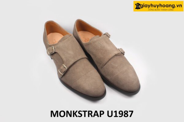 Giày da lộn nam thời trang cao cấp 2 khóa Monkstrap U1987 004